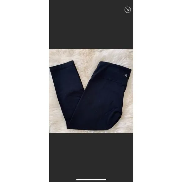 LULULEMON BLACK WUNDER UNDER CAPRI / CROP - Picture 5 of 8
